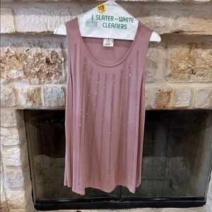 Elegant Mauve Sleeveless Tank Top